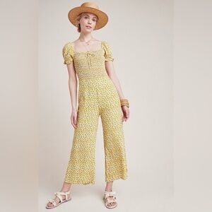 Faithfull the Brand Laszlo Smocked Jumpsuit size L